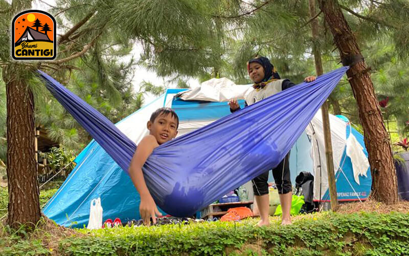Camping di bhumi cantigi, camping di cidahu, perkemahan keluarga
