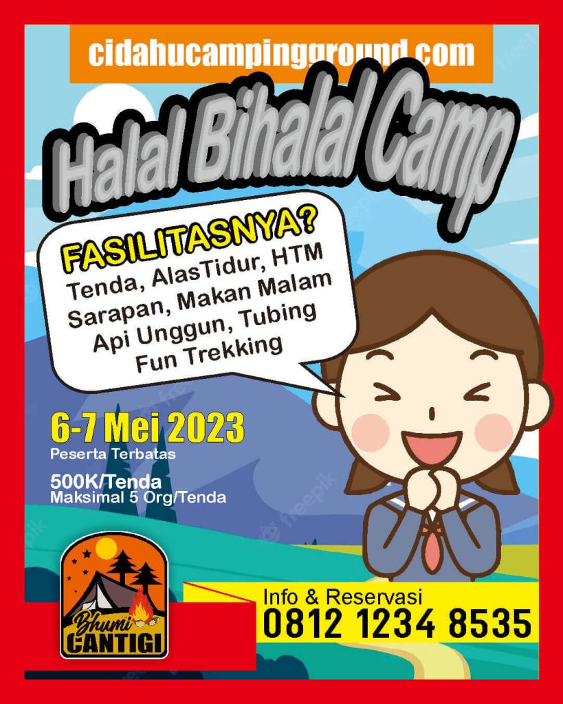 halal bihalal camp, bhumi cantigi, kemah keluarga, camping keluarga, family camp