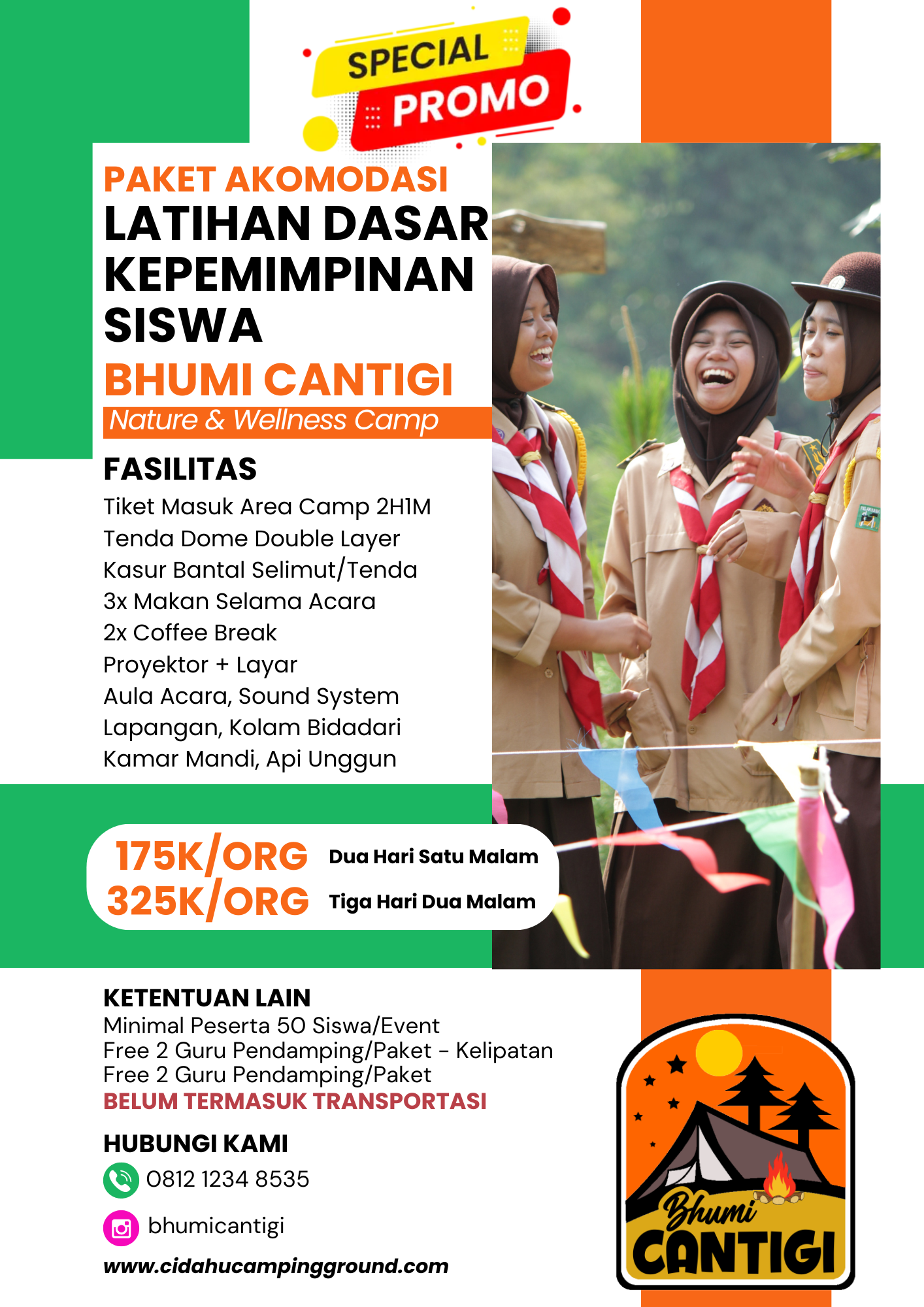 ldks di cidahu campingground, Promo paket LDKS di Bhumi Cantigi