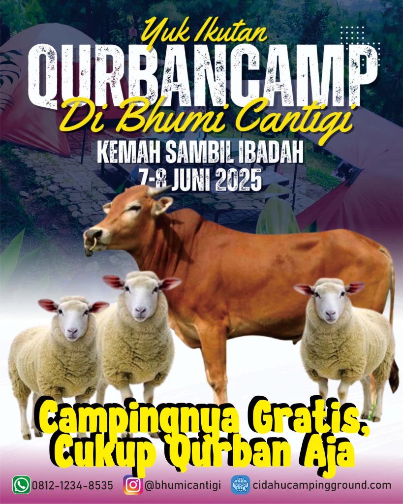 brosur qurban camp idul adha, qurban camp di cidahu, berapa biaya qurban camp cidahu