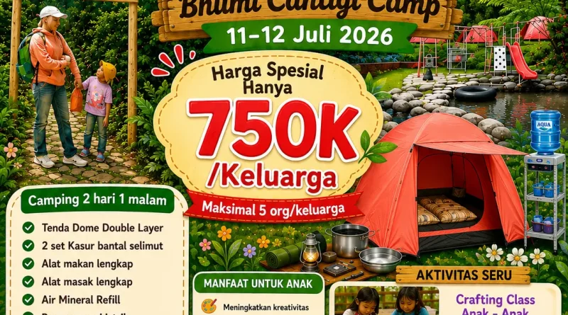 brosur bhumi cantigi, brosur holiday fun camp, brosur crafting camp
